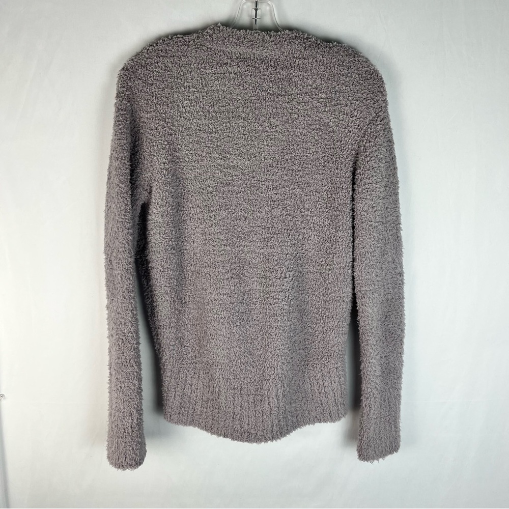 Barefoot Dreams Cozychic Knit Gray Wooden Button Front Cardigan Sweater - Picture 5 of 6